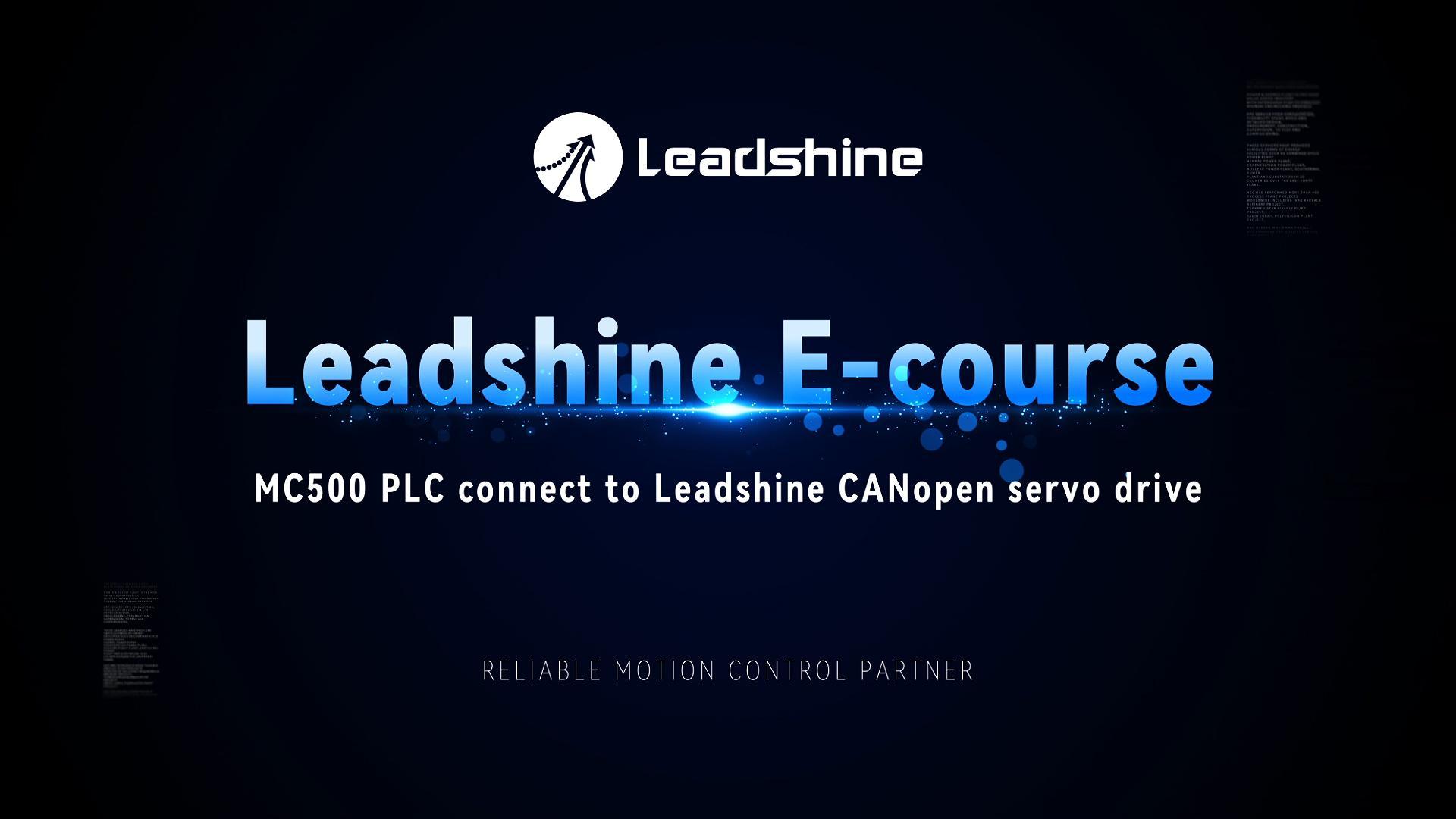 How to Connect Leadshine MC500 PLC to CANopen Servo Drive