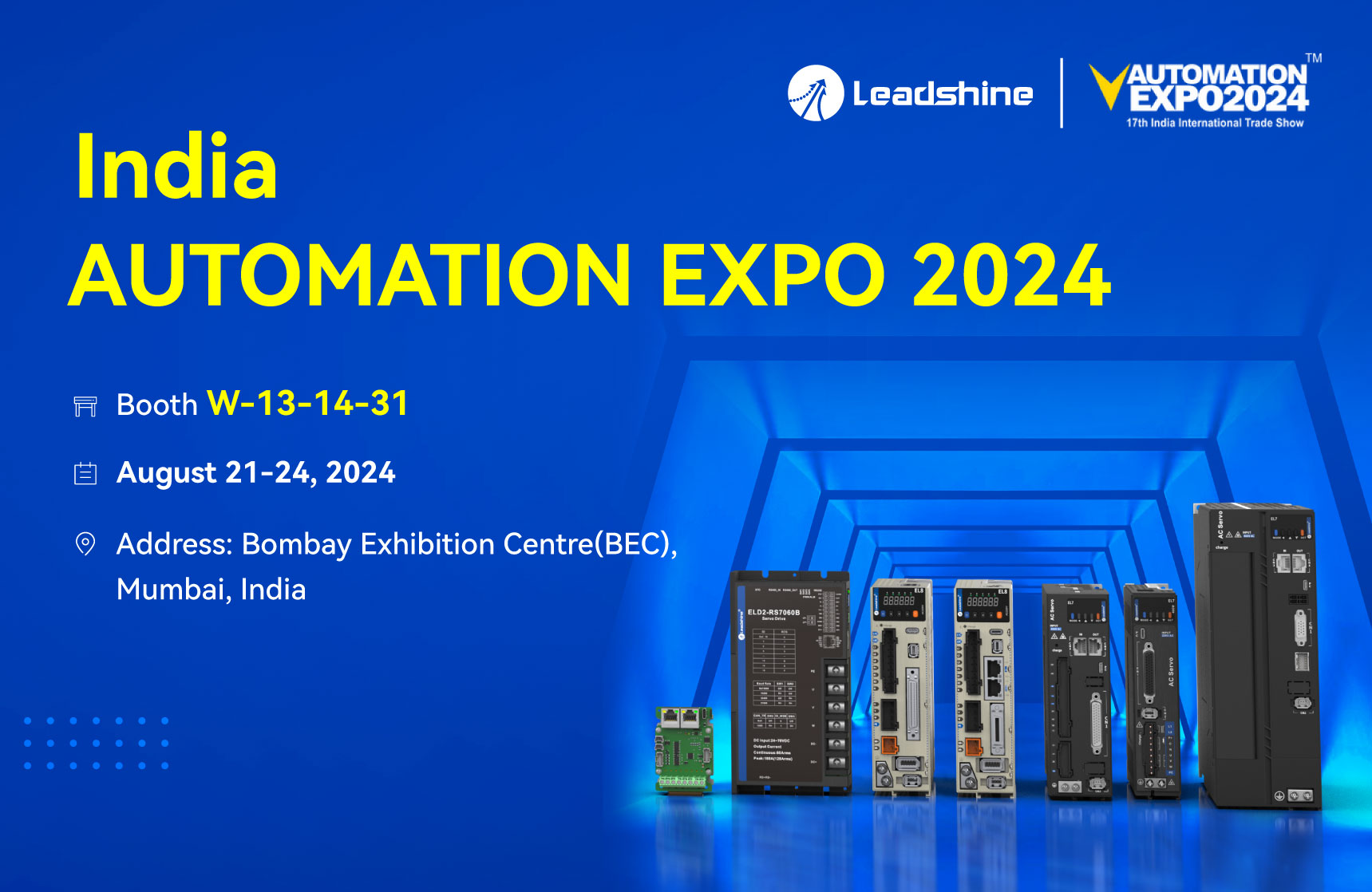 Leadshine will join in the AUTOMATION EXPO 2024 in India